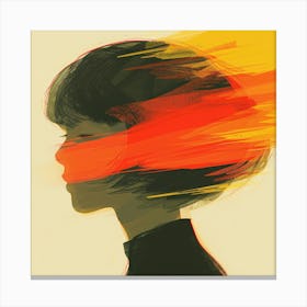 Girl With Flames Canvas Print