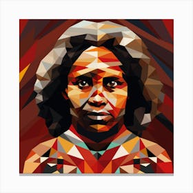 Geometric Australian Aboriginal Woman 03 Canvas Print