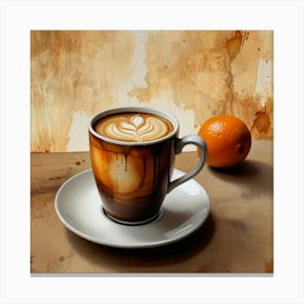 Coffee And Oranges Canvas Print