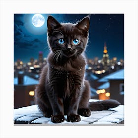 Gorgeous Black Cat Canvas Print