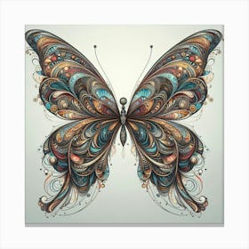 Symmetrical Butterfly Art 1 Canvas Print