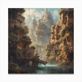 Fantasy City 17 Canvas Print