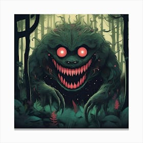 Monster in Deep Forest Canvas Print