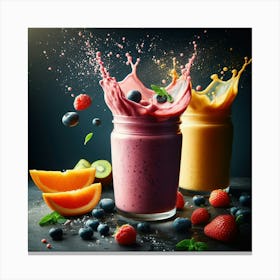 Fruit Smoothies Canvas Print