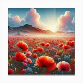Poppies 15 Canvas Print