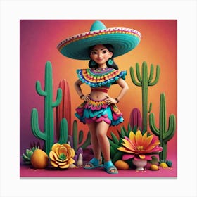 Mexican Girl 45 Canvas Print