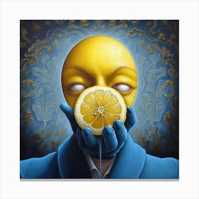 Lemon Face Canvas Print