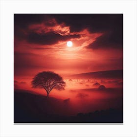 Sunrise In The Mist Canvas Print