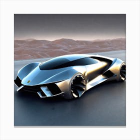 Future Car Developed By Lamborghinielegant Designcurved Formcreative Designcyberfuturistic 772478857 Canvas Print