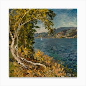 On Lake Attersee, Gustav Klimt 13 Canvas Print