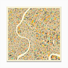Bangkok Map Canvas Print