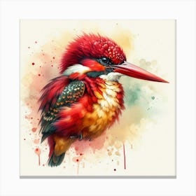 Watercolor Giant Kingfisher 1 Stampe su tela