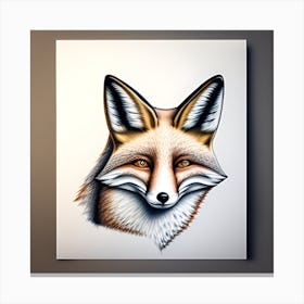 Fox Head 3 Canvas Print