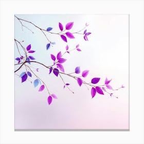 Branch With Purple Leaves Canvas Print