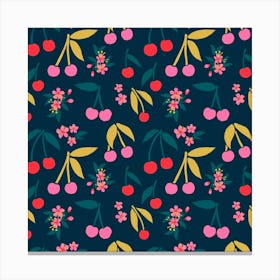 Cherry Pattern Canvas Print