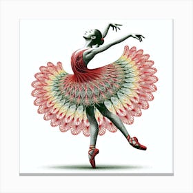 Ballerina Abstract Dancer Canvas Print
