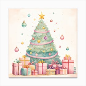 Christmas Tree With Gifts 3 Canvas Print