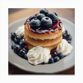 Blueberry Pancakes 1 Canvas Print