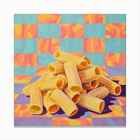 Rigatoni Pasta Checkerboard 1 Canvas Print
