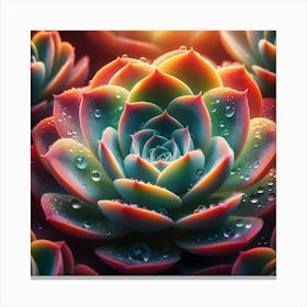 Colorful Succulents Canvas Print