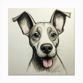 Dog Drawing Canvas Print