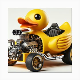 Rubber Duck Car Canvas Print