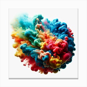 Colorful Ink Splash Canvas Print