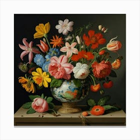 Flowers In A Vase 9 Canvas Print