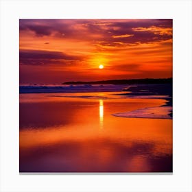 Sunset On The Beach 5 Canvas Print