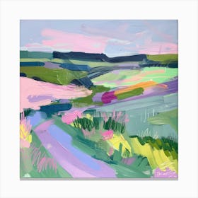 Landscape In Pink And Purple Canvas Print