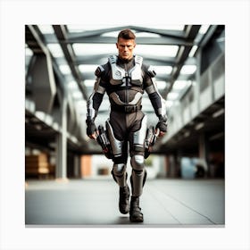 Futuristic Man In Futuristic Suit 28 Canvas Print