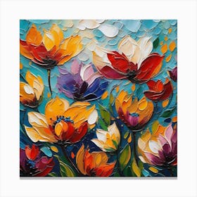 Colorful Flowers 6 Canvas Print