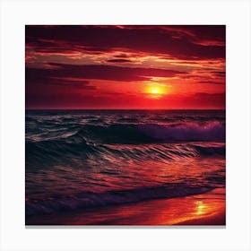 Sunset On The Beach 510 Canvas Print