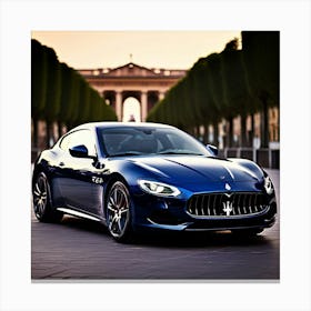 Maserati Car Automobile Vehicle Automotive Italian Brand Logo Iconic Luxury Performance S (2) Canvas Print