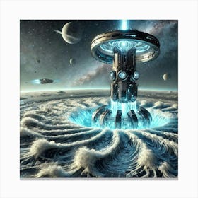 A High Tech, Sci Fi Scene Showcasing The Tidal Ann Canvas Print