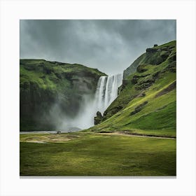 Waterfall In Iceland 4 Canvas Print