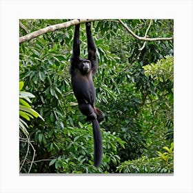 Hanging Monkey Canvas Print