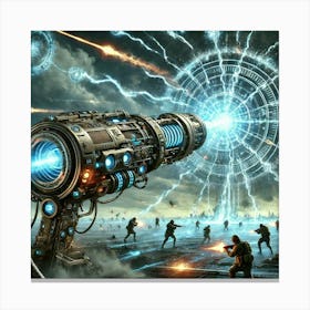 A Futuristic Weapon Known As The Chrono Torrent La Canvas Print