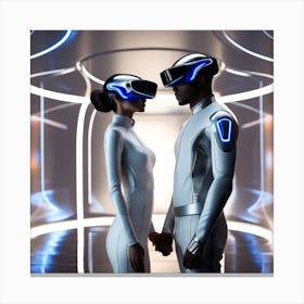 Futuristic Couple 35 Canvas Print