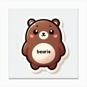 Bearie stickers Canvas Print