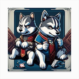 Grumpy twins Canvas Print