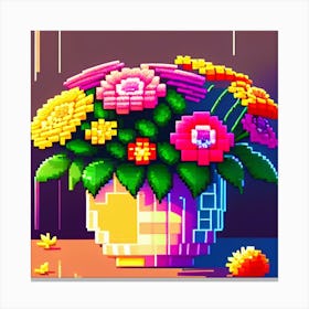 Pixel Art 4 Canvas Print