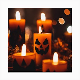 Halloween Candles Canvas Print