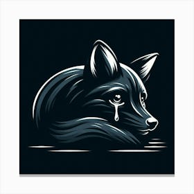 A black fox 2 Canvas Print