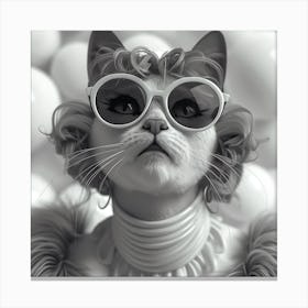 Cat in Style Photosession Canvas Print