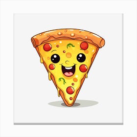 Kawaii Pizza Canvas Print