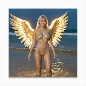 Sweetheart Golden Angel Canvas Print