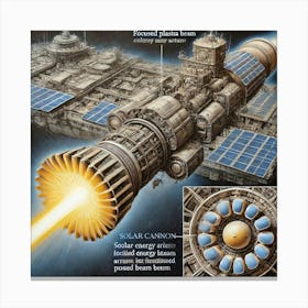 Solar Cannon On Capital Ship Canvas Print