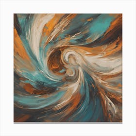 Abstract Swirl Painting ( Bohemian Design ) Canvas Print