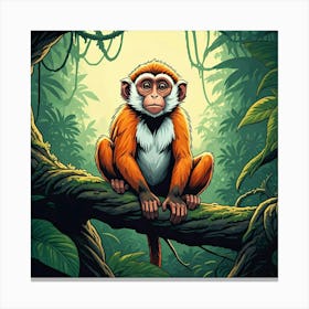 Tree Monkey Canvas Print